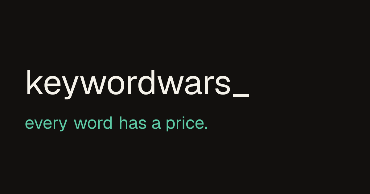 keyword land-grab for any product / website